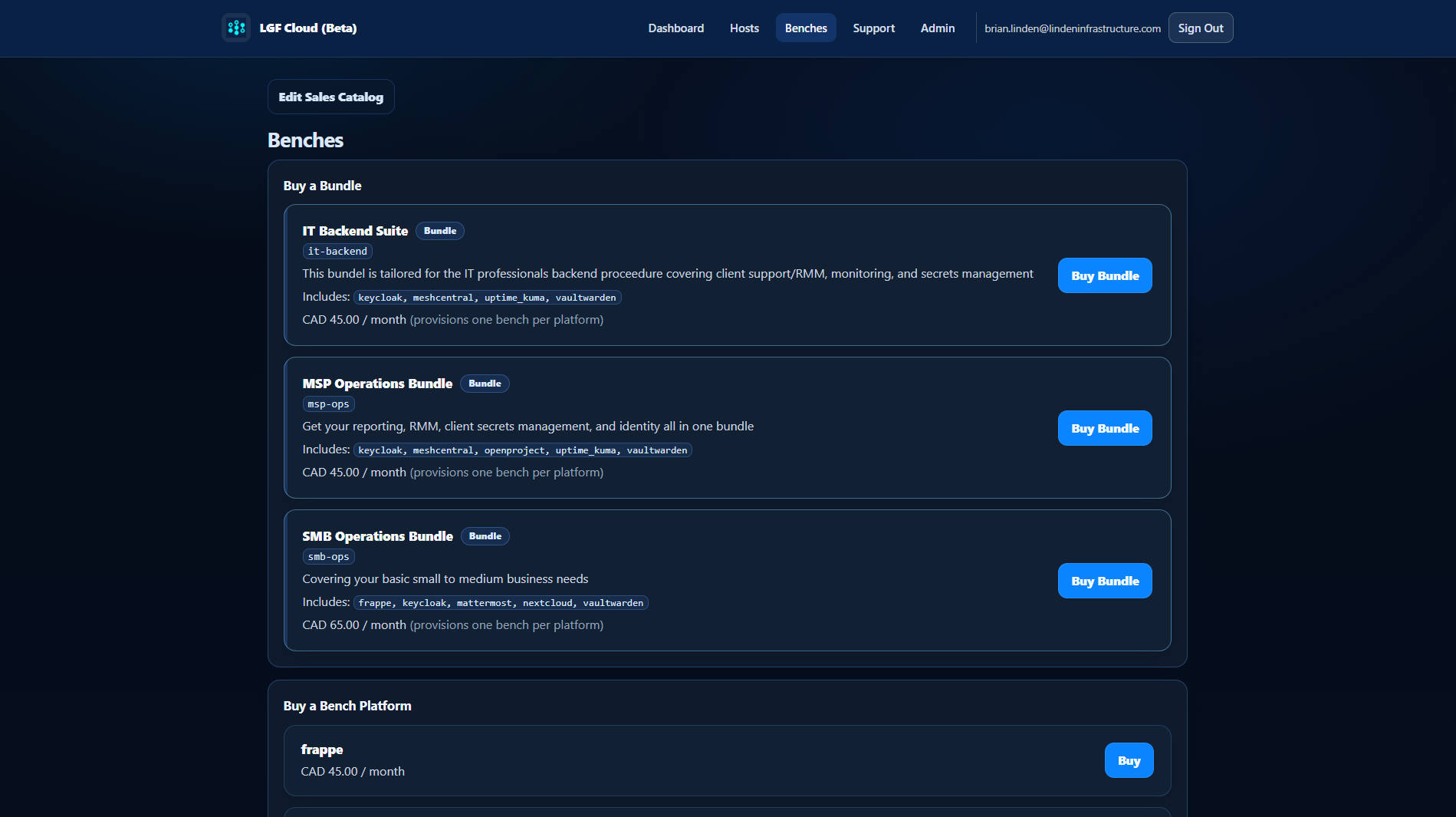Accessing the Sales Catalog