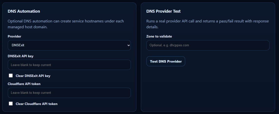 DNS Automation Configuration